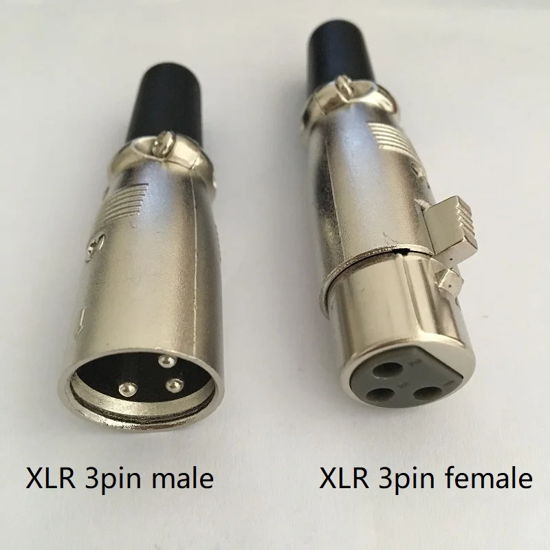 10 шт./лот XLR 3Pin аудио микрофонный кабель Разъем штекер Женский Штекер подключения