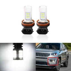 2x светодиодные передние противотуманные фары для Jeep Compass 2014-2019 CAN-bus отражатель зеркальный дизайн противотуманные Автомобильные фары