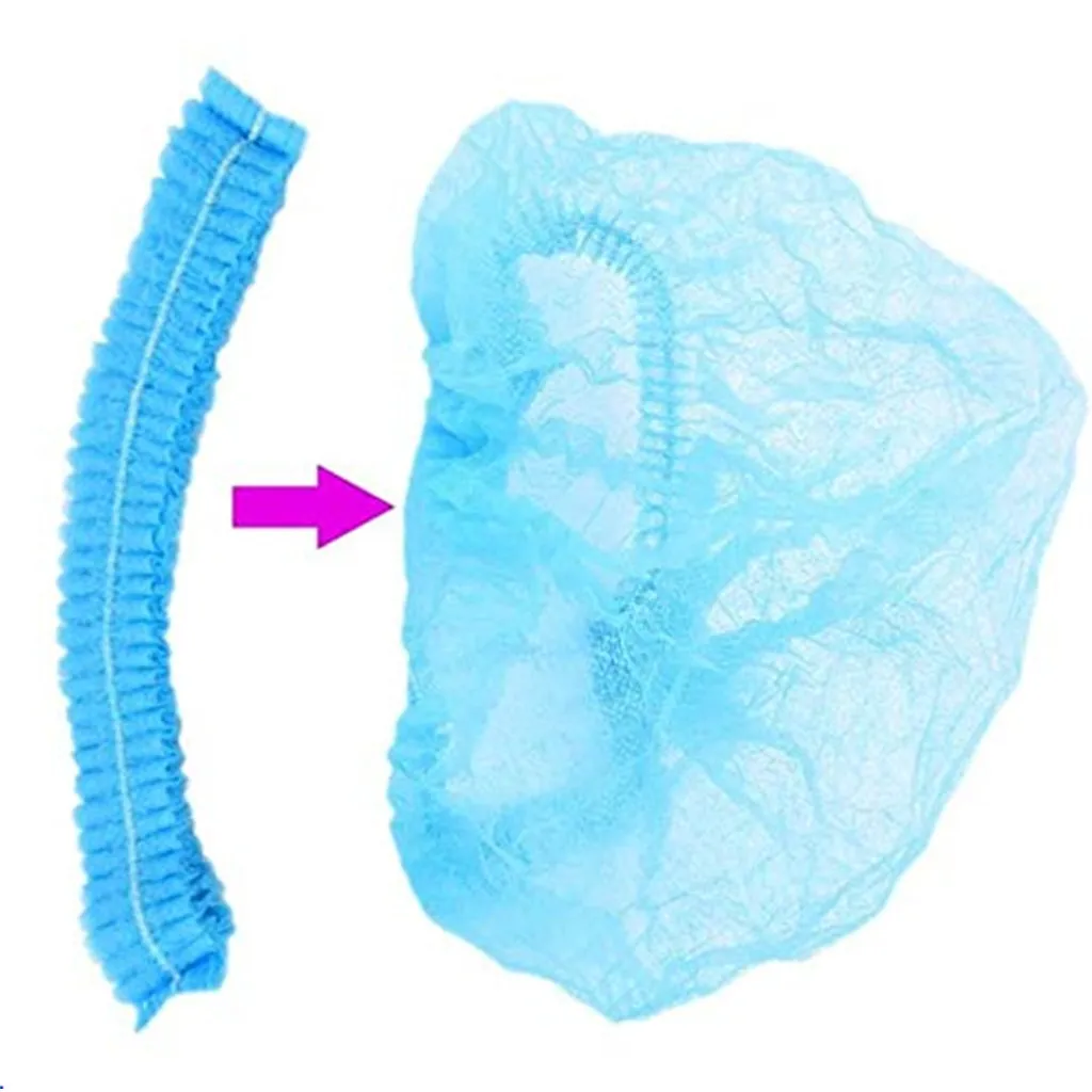 10 Pack Disposable Non Woven Bouffant Hair Net Caps Head Covers for Labs, Nurse, Tattoo and Food Service