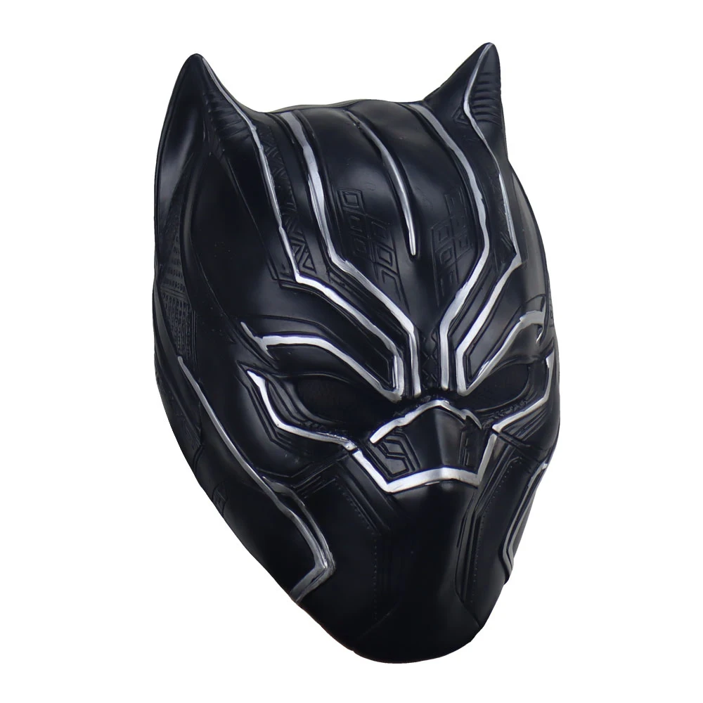 black panther mask Черная маска Пантеры Косплэй супергероя Капитан Америка гражданская война ваканда Challa латексные маски вечеринка Хэллоуин костюм реквизит - Цвет: black panther mask