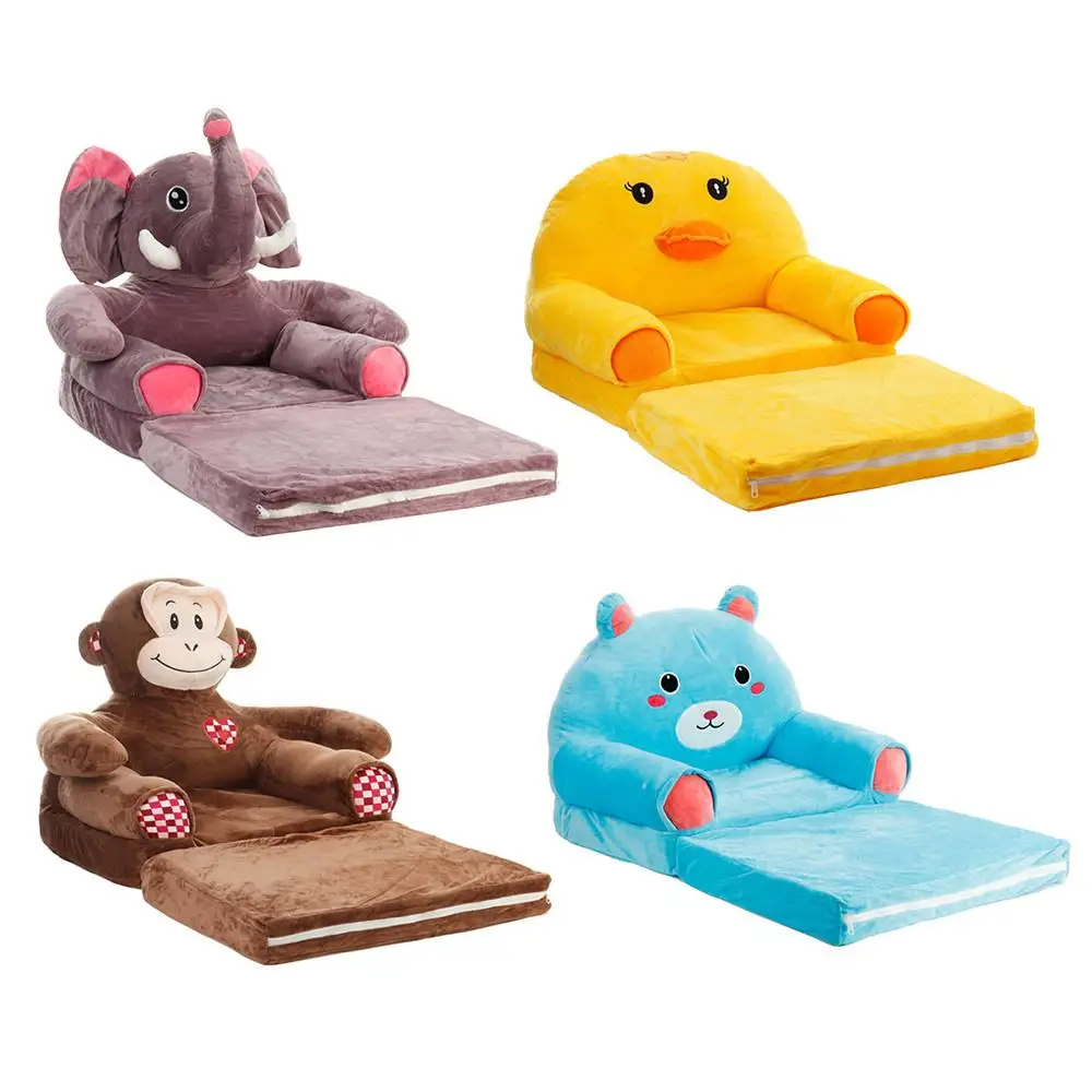 Детский раскладной диван с животными, детский диван татами, плюшевая детская игрушка, мультяшный диван-сиденье, подарки для девочек, подарок на день рождения, шезлонг, кровать, диван