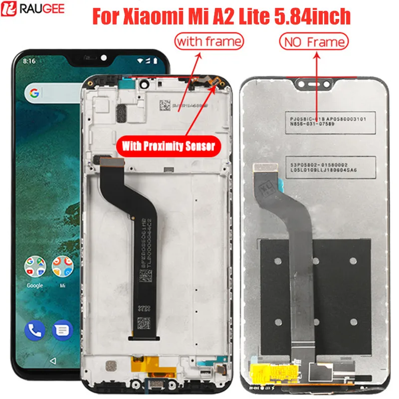 ЖК-экран для Xiaomi Mi A2 Lite ЖК+ сенсорный дисплей с рамкой дигитайзер экран для Xiaomi Mi A2 Lite A2Lite ЖК-дисплей