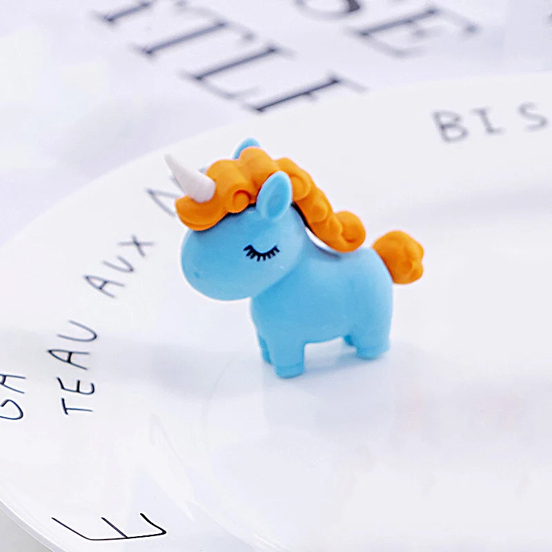 3 1 шт. Kawaii толстый Единорог резиновый ластик милый карандаш ластик мультфильм мини ластик для детей девочек школьные канцелярские принадлежности для коррекции - Цвет: 3