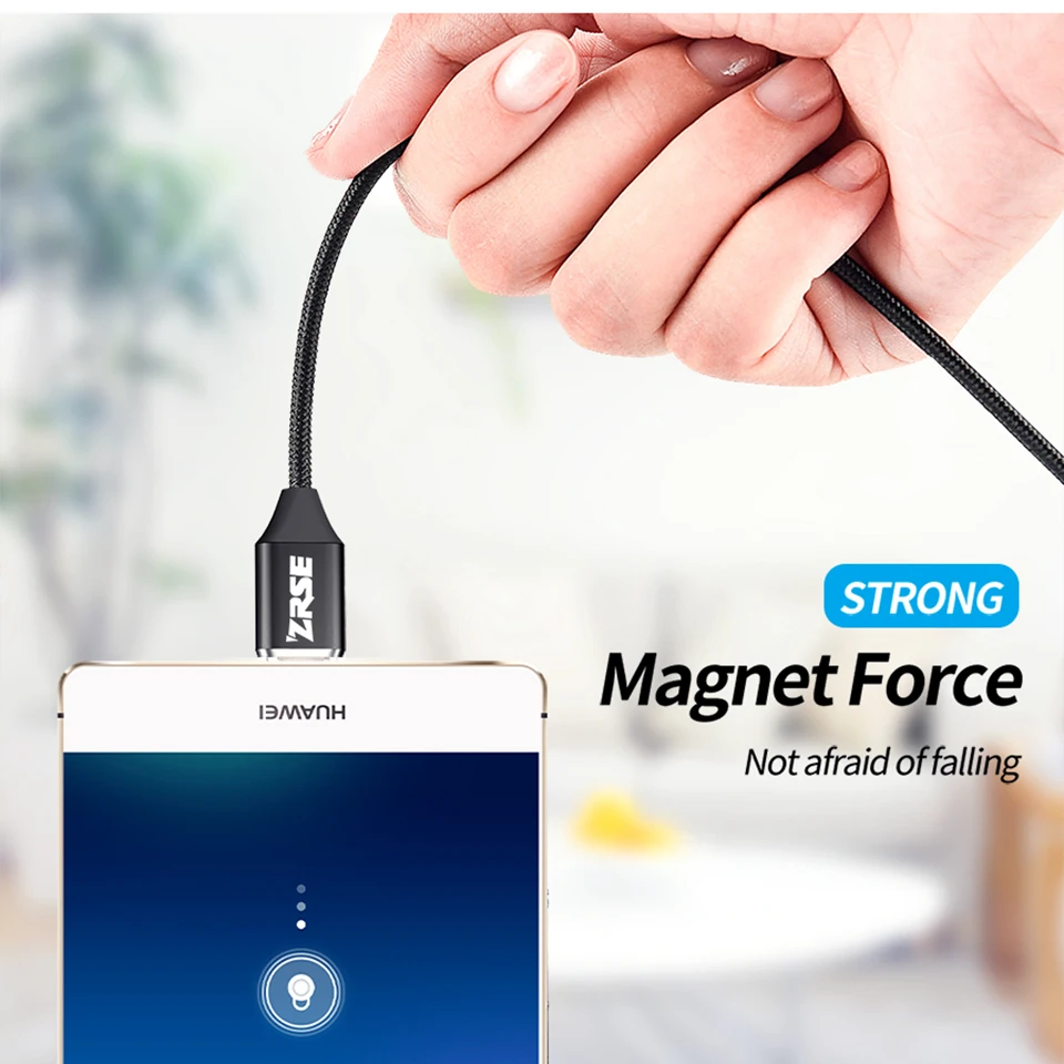 Магнитный кабель, нейлоновый Плетеный Micro USB Magnectic кабель для зарядки данных Магнитный кабель для быстрой зарядки для Xiaomi, samsung, Android