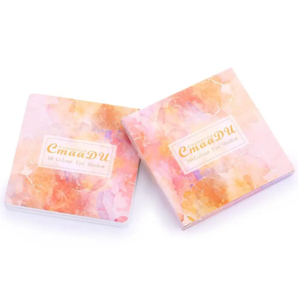 CmaaDu New 16-Colors Glitter Eye Shadow Women Makeup Matte Pearl Long-lasting Eyeshadow Palette Eyes Make Up Cosmetics tool
