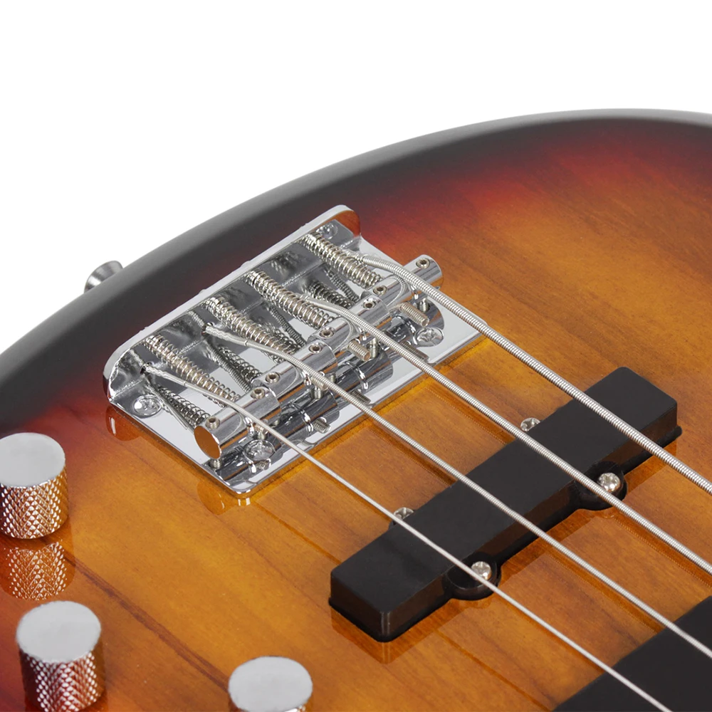 Professional 4 String Electric Bass Guitar Sunset Color 24 Frets Bass Guitar Solid Wood Fingerboard Stringed Musical Instrument - Image 5