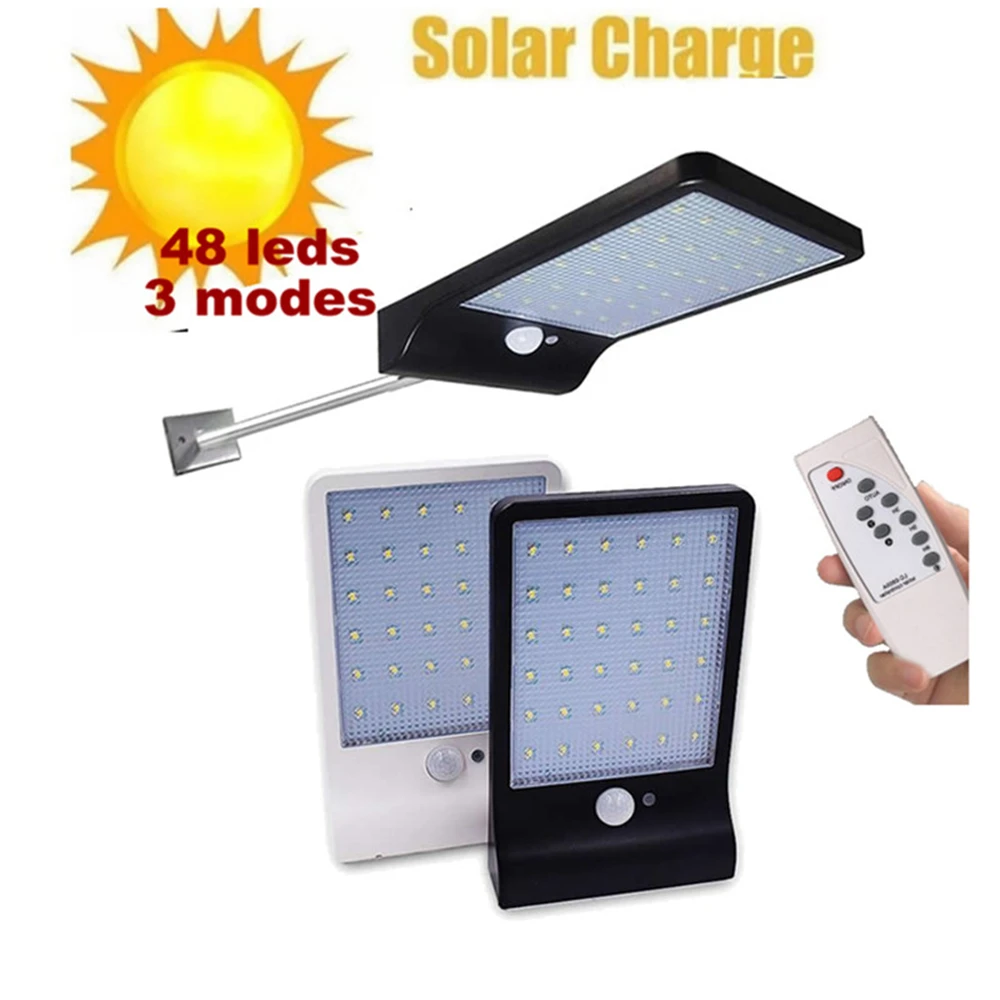 

LEDs Solar Powered Lights Wireless Motion Sensor lamp Security Outdoor Waterproof Wall Spotlights Garden Street Path light remot