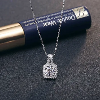 

Genuine S925 sterling silver Micro-set Heart pendant female simple personality zircon pendant Korean Exquisite jewelry