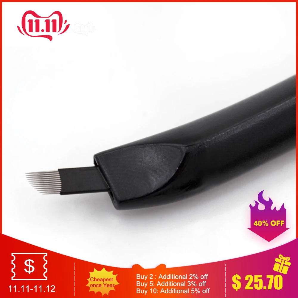 

Biomaser 10Pcs 316L Medical Eyebrow Microblading Pen Tebori Tattoo Microblading Needles Permanent Makeup Machine Accessories
