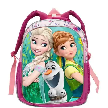 

Disney 16 inch Brand Cartoon Elsa Backpack Girls School Bag Kids Children Schoolbags Lovely Knapsack Baby Bags Gift For Girl