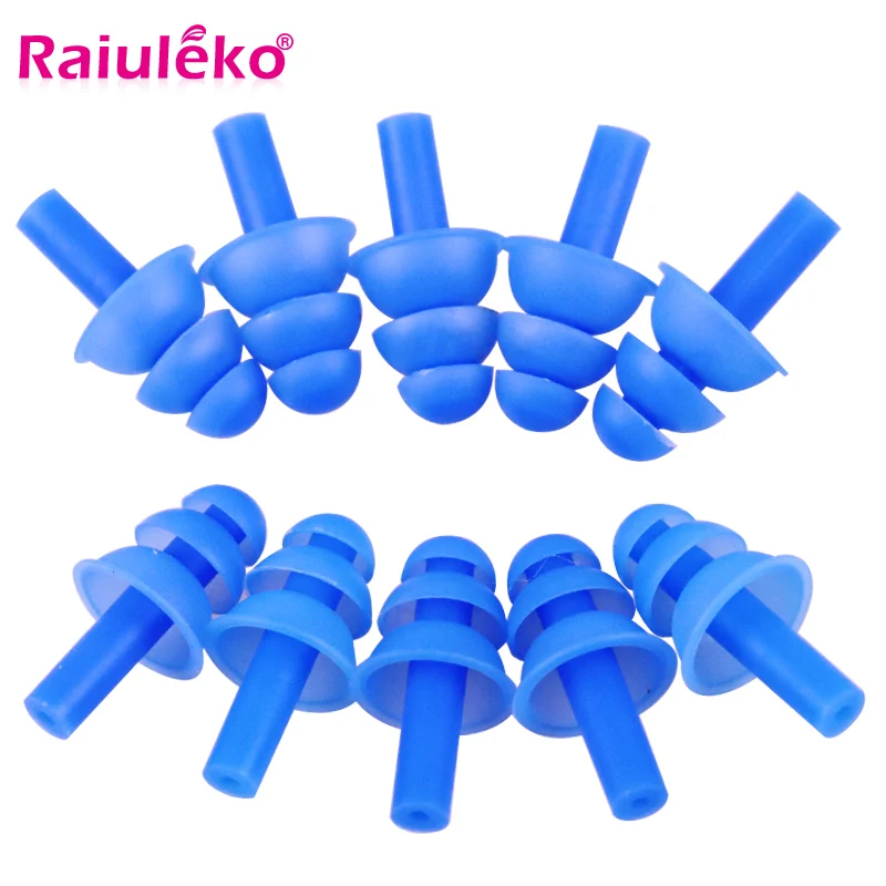 

5Pairs Box Packed Comfort Earplugs Noise Reduction Silicone Soft Ear Plugs Swimming Silicone Earplugs Protective for Sleep
