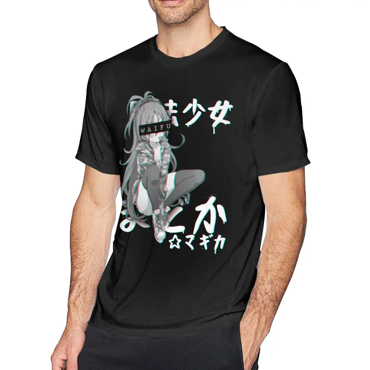 FGHFG Anime Puella Magi Madoka Magica Sakura Kyoko Men's Soft Cotton Long Sleeve TFGHFG Shirt Top |