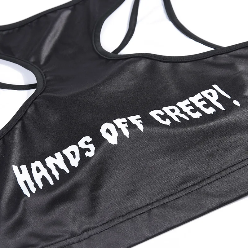 Halloween Two Piece Set Womens Gothic Clothes Outfits Sleeveless Cropped Tops+ High Waist Shorts Crossbones Printed Clothes Set