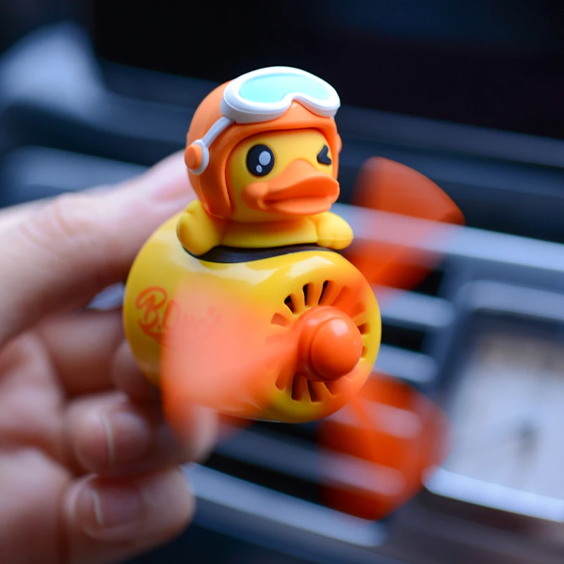 Support D'aération Voiture En Canard Pilote Mignon - 2 Parfums Inclus - Fixation Facile Sur Les Grilles D'aération