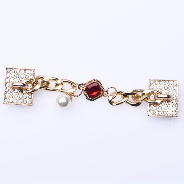 1 Pcs New Designer Chain Shoe Charms Croc Accessories Metal Charm Decoration for Croc Clog Shoes Pendant Buckle for Girl Gift r6638