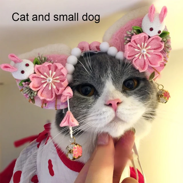 Handgemachte Diy Und Stil Madchen Goji Pet Kopfschmuck Hund Hut Katze Kopfschmuck Pet Liefert Katze Zubehor Pelzigen Kostum Weihnachten Cat Accessories Aliexpress