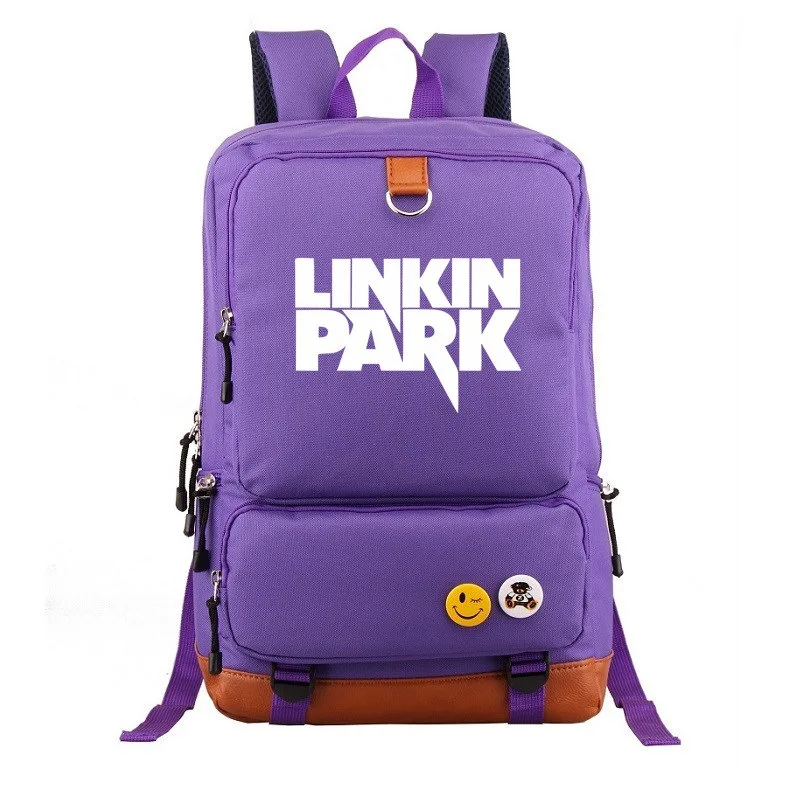 Style 2 Linkin Park Рюкзак Школьный Мешок Большой Размер Сумка Для Ноутбука Рождественский Подарок Может Светиться в Темноте Пару Мешок Mochila Модный Путешествовать Спорт Уличный Кемпинг - Цвет: Style 2