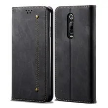 For Xiaomi Redmi K20 Denim Leather Magnetic Wallet Flip Cover Card Slots Anti-slip Full Protective Cover For Xiaomi Redmi K20