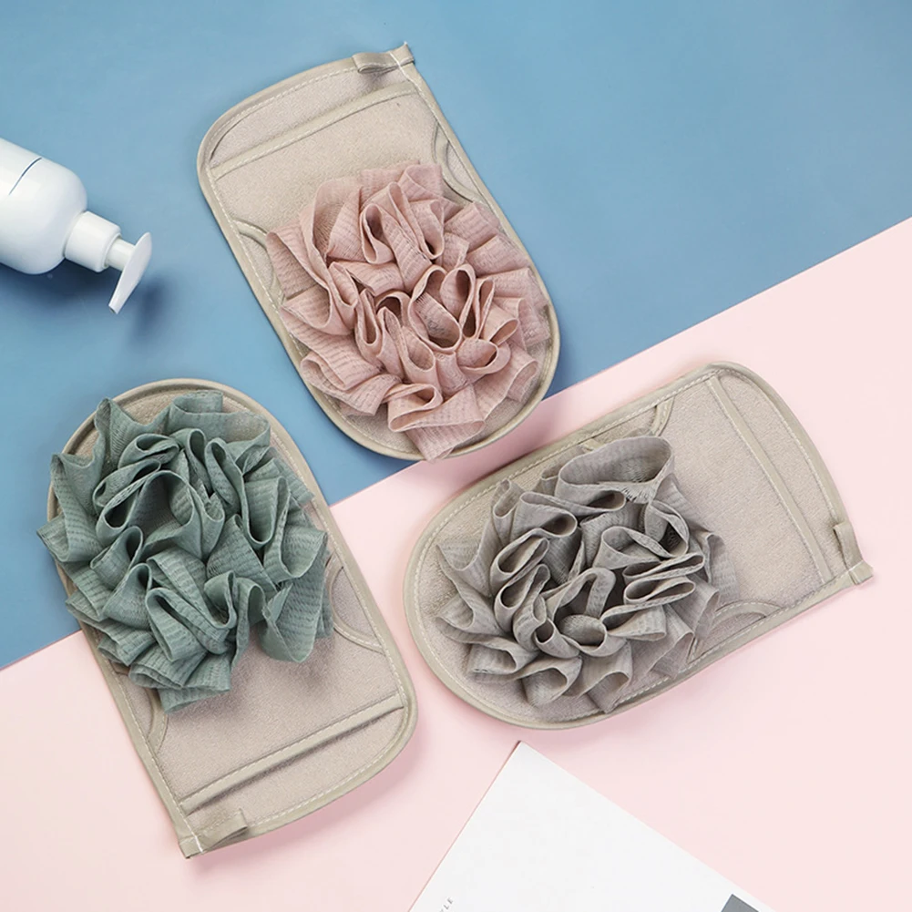 Двухсторонняя перчатка для душа для тела для душа губки отшелушивающая кожа спа массаж скруббер рукавицы инструменты для душа принадлежности для ванной комнаты