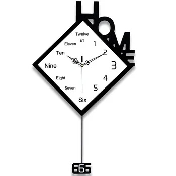 

Creative Living Room Wall Clock Home Decor Fashion Nordic Pendulum Clock Personality Mute Simple Modern Wall Clock