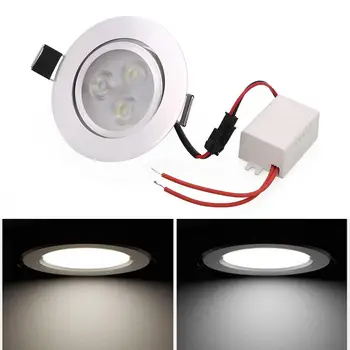 

3LED Dimmable 30 Degree Lens Ceiling Lamp Panel Down Light Bulb 330lm 80-250V 3W