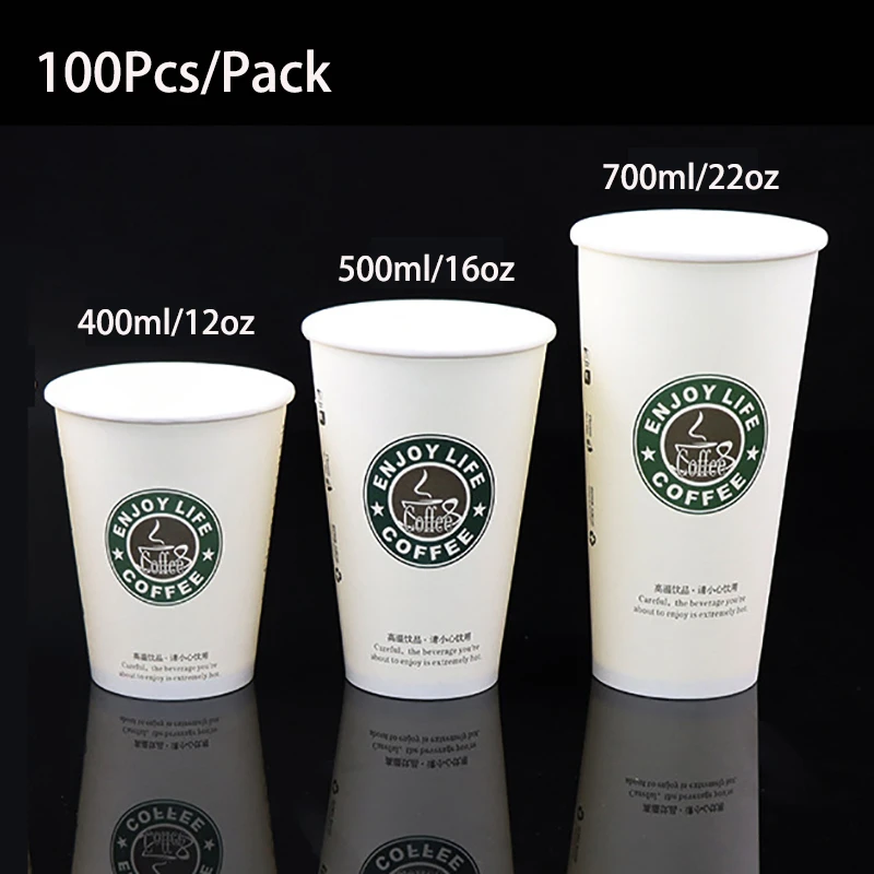 kan niet zien Het pad Telemacos 100 Stuks Wegwerp Koffiebekers Melk Thee Cup 400/500/700Ml Wit Papier Cups  Huishoudelijke Kantoor Drinken accessoires Feestartikelen|Wegwerpbekers| -  AliExpress