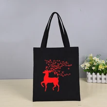 Christmas Grocery Bag Canvas Shopper Custom Tote Shopping Bags for Boutique Designer Handbags 2021 Folding Recycling Printed Big