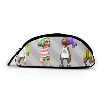 

WHEREISART Splatoon 2 Pattern Students' Pencil Case Stationery Canvas Collection Bag School Pen Box Makeup Case Mochilas