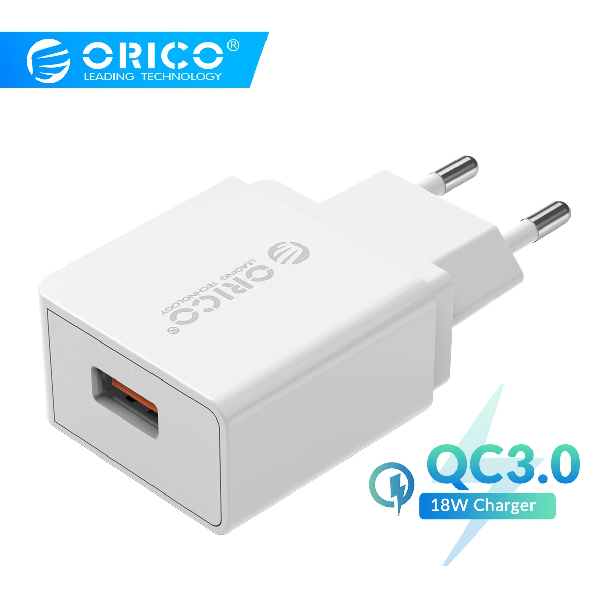 ORICO 18 Вт быстрое зарядное устройство 3,0 2,0 ЕС вилка мини настенное USB зарядное устройство адаптер для путешествий для iPhone samsung Xiaomi huawei