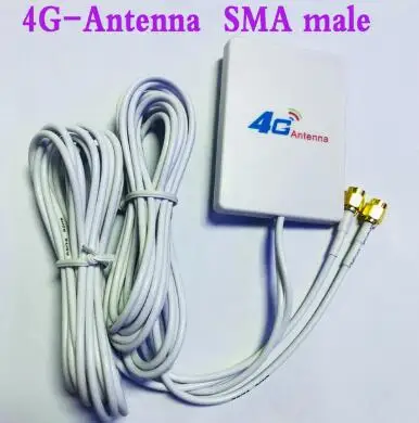 SMA Connector 3g/4G внешняя антенна 28dbi SMA Male/CRC9 для huawei zte 4G CPE маршрутизатор или модем с кабелем 3 м - Цвет: SMA Connector