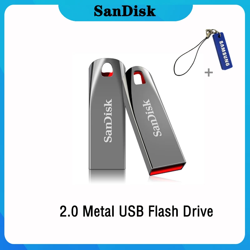Флеш-накопитель USB sandisk 32, 64, 16 ГБ, флешка 64 ГБ, 32 ГБ, 16 ГБ, флеш-накопитель 2,0, USB флешка, диск на ключ, память для телефона