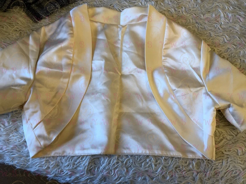 2025 Satin Wedding Jacket Short Sleeves Custom Made Color/Size Bridal Bolero with Collar Feminino Bride Cape Femme Mariage Shrug