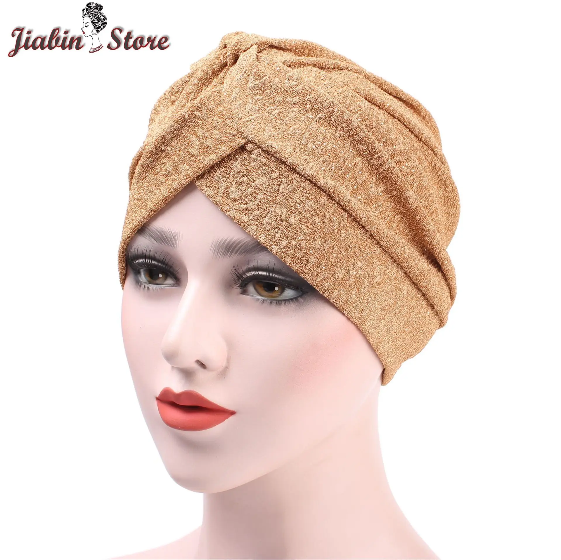 

New Woman Turban Elastic Cloth Head Cap Hat Chemo Ladies Hair Accessories Muslim Scarf Cap