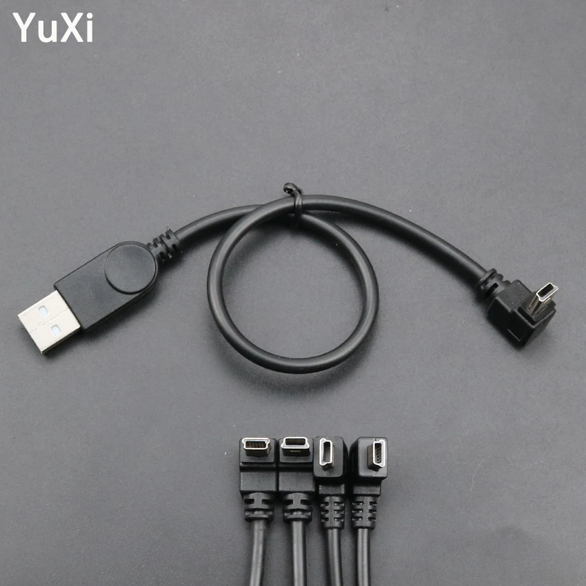 YuXi кабель для зарядки и передачи данных адаптер USB 2 0 A папа-мини 5 Pin B черные кабели
