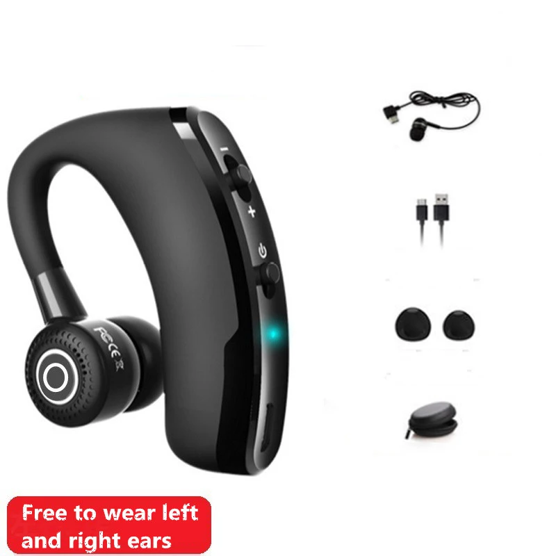 V9 bluetooth гарнитура беспроводная без рук бизнес шумоподавление подходит для