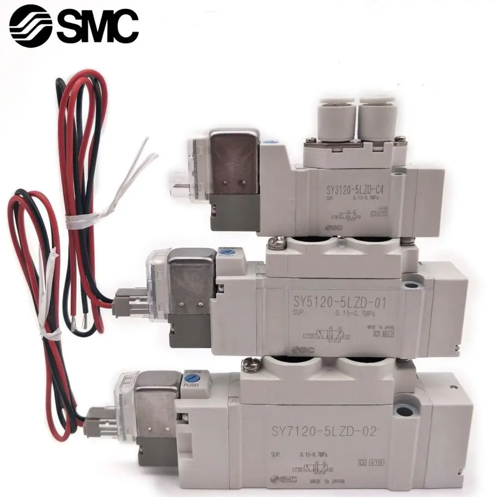 

SMC SY5120-5LZD-01 Pneumatic solenoid valve 0.15-0.7Mpa MADE IN JAPAN SY5120-4LZD-C6 SY5120-5G-01 SY5120-5LZE-01
