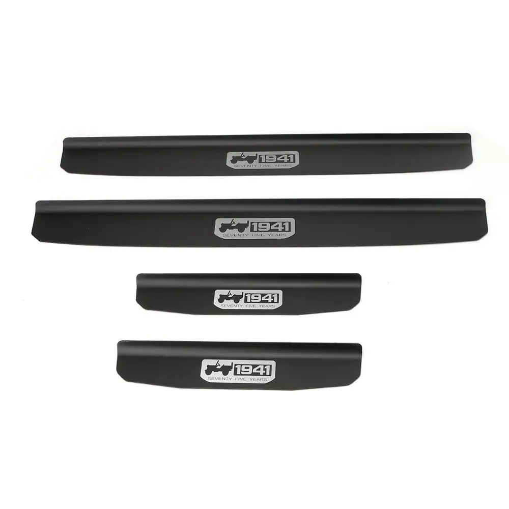 1941 Anniversary Door Sill Scuff Plate Car Door Entry Pedal Cover Trim Protector Guard For Jeep Wrangler JL 4 Door
