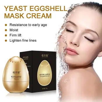 

Skin Hydrating Moisturizing Mask Sleeping Mask Egg Mask Peel-Off Facial Cream Egg Shell Yeast Mask Moisturizing Cream TSLM1