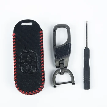 

Zinc Alloy Car Key Case Key chain Holder Portable Dustproof Cover 2 buttons