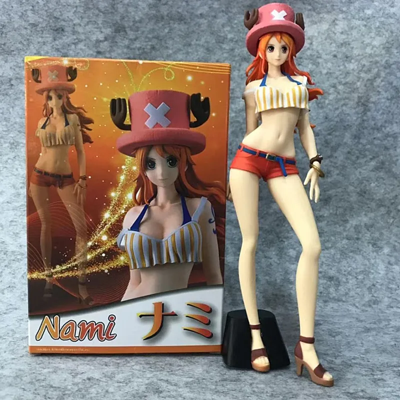 Аниме one piece Nami с шапкой чоппера Сексуальная ПВХ фигурка Коллекционная модель игрушки куклы 22 см A240