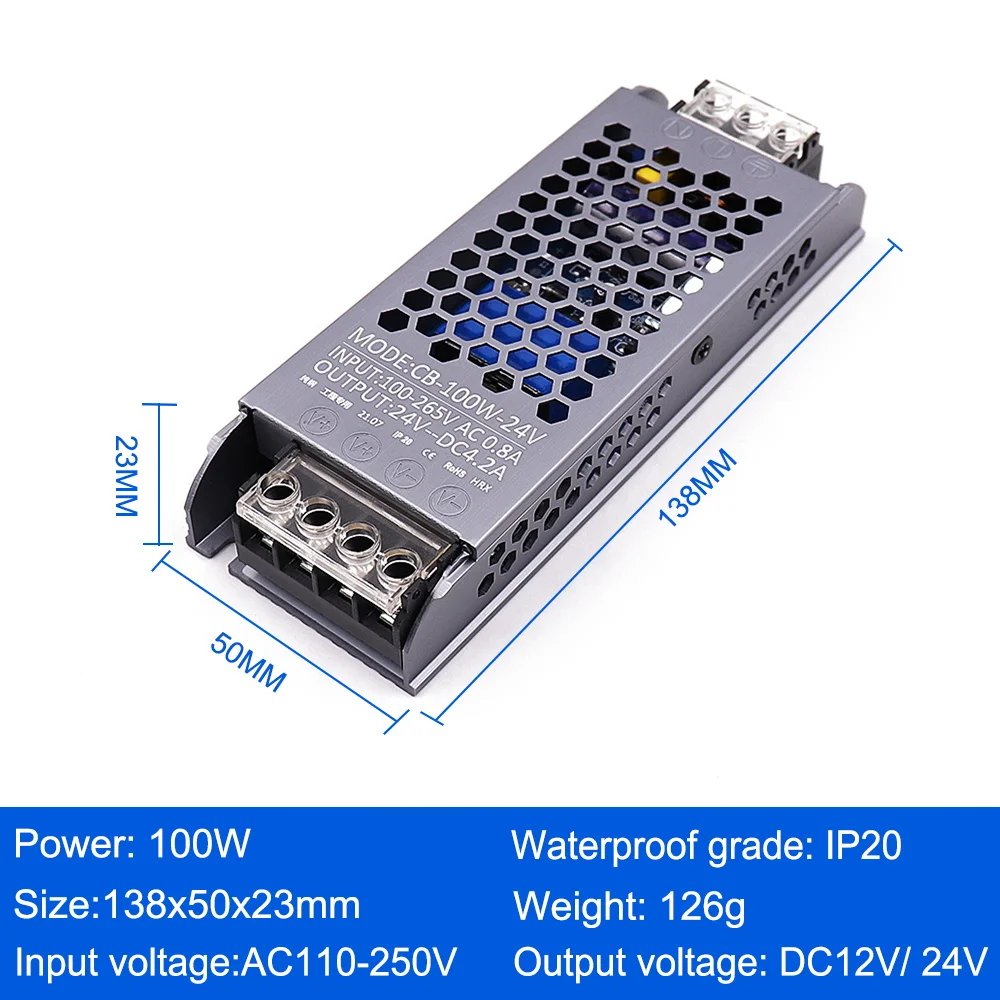 100W