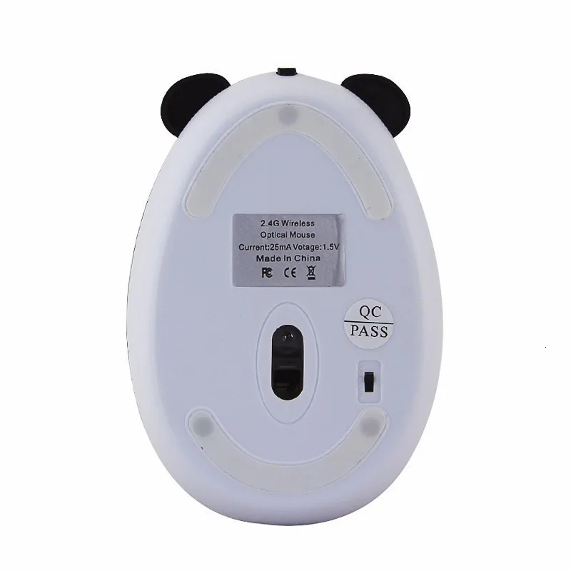Перезаряжаемая беспроводная мышь 1600 dpi USB 2,4 GHz оптическая мышь 3D милая мультяшная панда игровая компьютерная мышь для ноутбука PC девочка дети