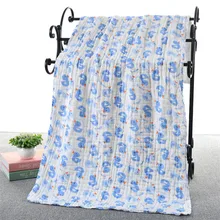 Четырехслойное хлопковое детское Марлевое одеяло, сморщенное Марлевое детское банное полотенце, многофункциональное