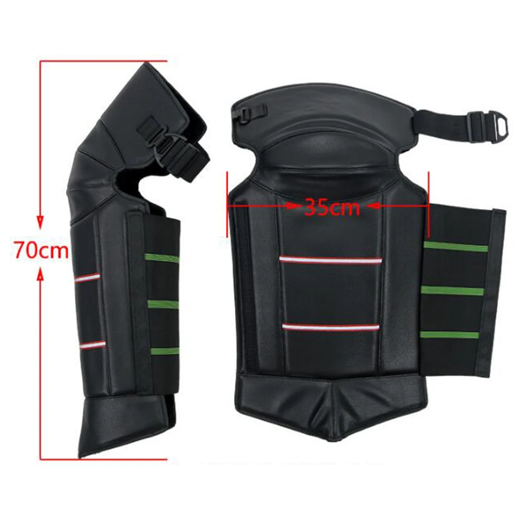Motorcycle Long Leather Knee Pads Winter Waterproof Knee Pads Skiing Skating Leg Protector Windproof Warm Knee Pads Universal 
