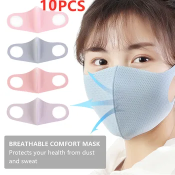 

10Pcs Cotton Mouth Mask Anti Dust Pollution Washable PM 2.5 Face Mask Reusable Windproof Effortless Breathable