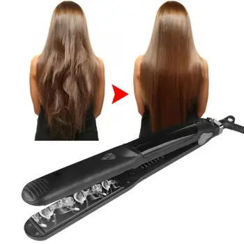 

Hair Brush Straightener Portable Steam Spray Hair Straightener Hair Curler Fast Heating Hairstyling Tools (EU Plug 110-240V)