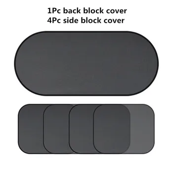 

5Pc/Set Car Sunshade Cover Mesh Car Window Foils Rear Front Windshield Heat Resistant Shield Cover Visor UV Protection Block