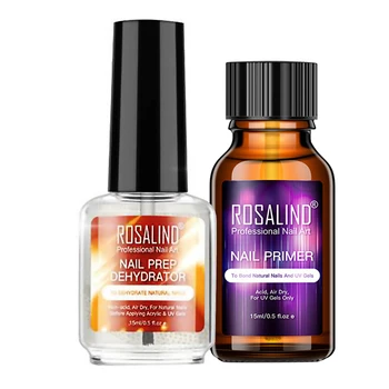 

2 PCS Nail Prep Dehydrator And Nail Primer Base Coat Acid-Free Bonder Liquid Set For Acrylic Nails Art Polish