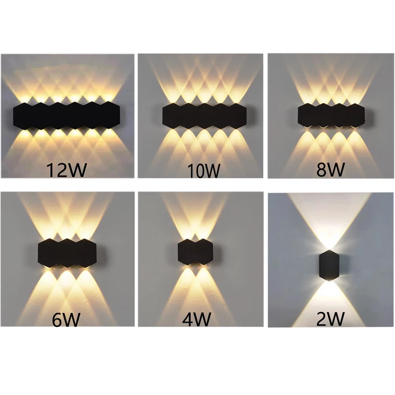 IP65 LED Wall Light Aluminum Outdoor Waterproof Garden Fence Indoor Fashion Wall Lamp For Bedroom Bedside Living Room Stairs