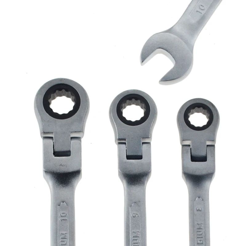 

8-19mm Flexible Head Matt type Ratchet Combination Dual-use Tools Ratchet Wrench